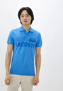 Lacoste: Синее поло 