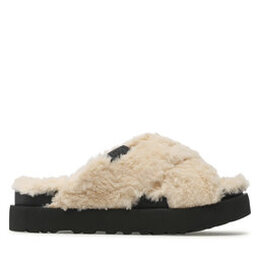 Ugg: Бежевые шлёпанцы Fuzz Sugar