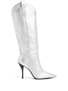 Stuart Weitzman: Серебристые сапоги 