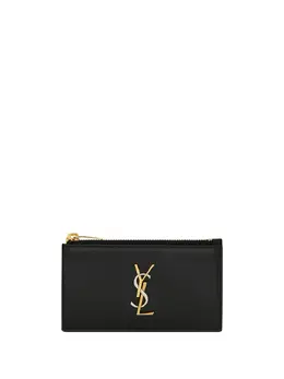 Saint Laurent: Чёрный картхолдер YSL