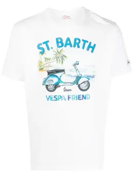 MC2 Saint Barth: Хлопковая футболка  Vespa