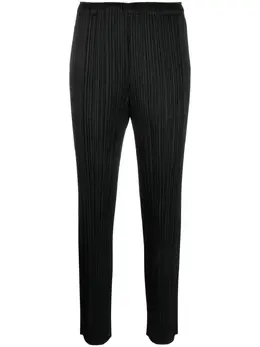 Pleats Please Issey Miyake: Чёрные брюки 