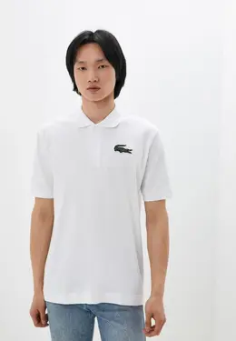 Lacoste: Белое поло 