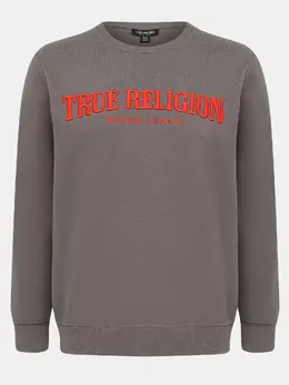 True Religion: Серый свитшот 