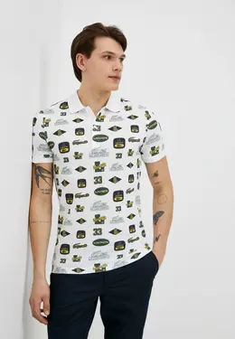 Lacoste: Белое поло 