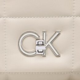 Calvin Klein: Бежевая сумка