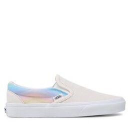 Vans: Бежевые кроссовки Classic Slip On