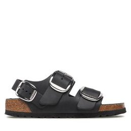 Birkenstock: Чёрные босоножки Milano