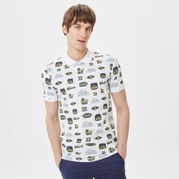 Lacoste: Поло с принтом 