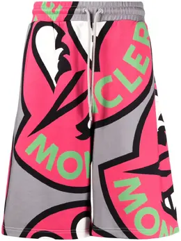 Moncler: Шорты с принтом 