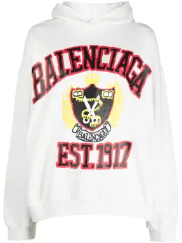 Balenciaga: Белая толстовка College