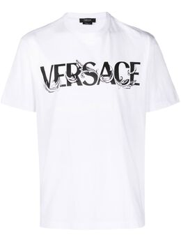 Versace: Футболка Baroque с вышивкой