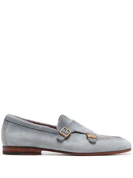 Santoni: Голубые туфли 