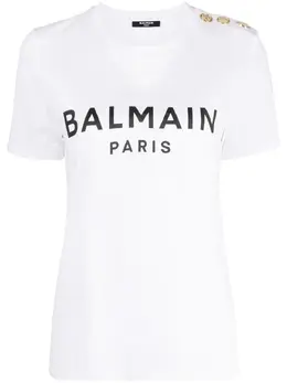 Balmain: Футболка с принтом