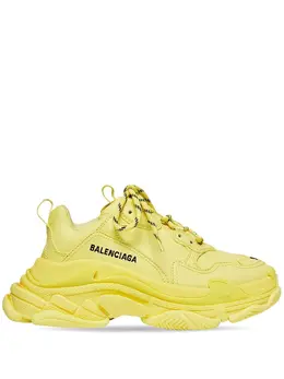 Balenciaga: Светлые кроссовки  Triple S