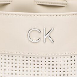 Calvin Klein: Бежевая сумка