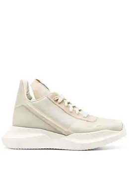 Rick Owens: Белые кроссовки  Geth Runner