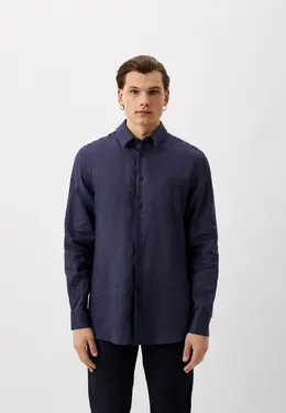 Trussardi: Синяя рубашка 