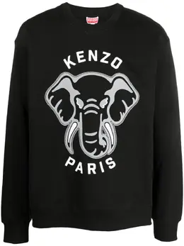 Kenzo: Чёрный свитшот  Jungle