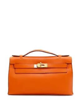 Hermès: Оранжевый клатч Kelly