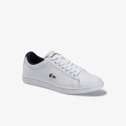 Lacoste: Белые кеды  Carnaby Evo