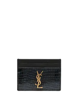 Saint Laurent: Синий картхолдер YSL