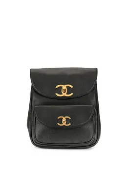 CHANEL Pre-Owned: Чёрный рюкзак 