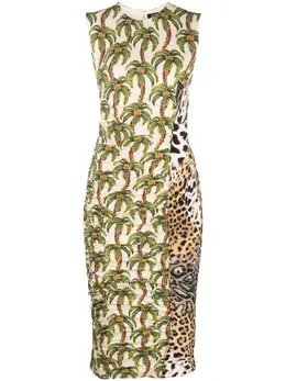 Roberto Cavalli: Платье с принтом 
