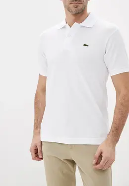 Lacoste: Белое поло 