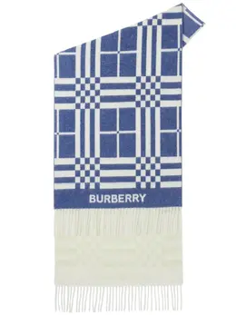 Burberry: Голубой шарф