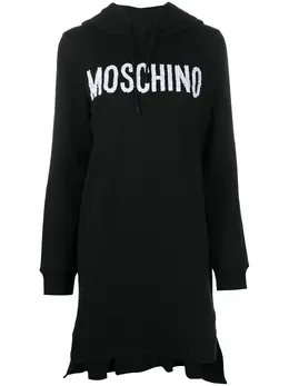 Moschino: Платье с принтом 