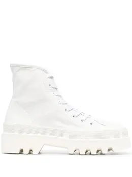 Proenza Schouler: Белые ботинки  Lug Sole