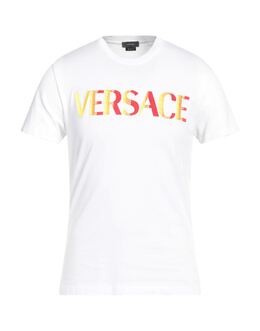 VERSACE: Футболка с воротником 