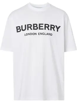 Burberry: Футболка с принтом 