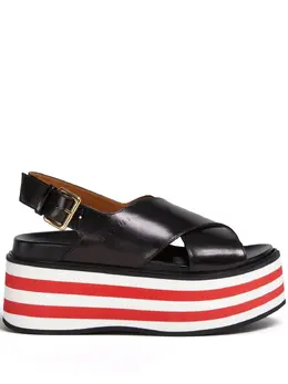 Marni: Чёрные сандалии 