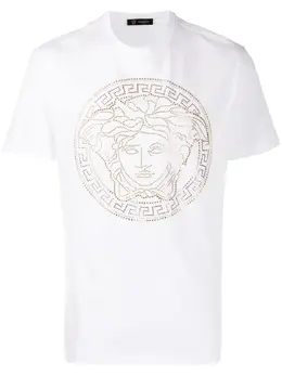 Versace: Белая футболка  Medusa