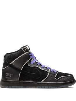 Nike: Чёрные кроссовки Dunk High