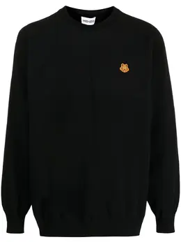 Kenzo: Чёрный свитер  Tiger