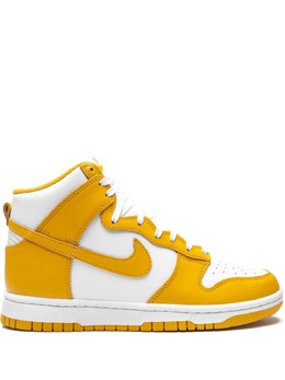 Nike: Жёлтые кроссовки  Dunk High