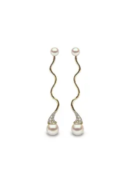 Yoko London: Серьги  Sleek Akoya