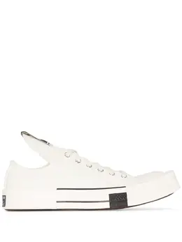 Rick Owens DRKSHDW: Белые кроссовки 