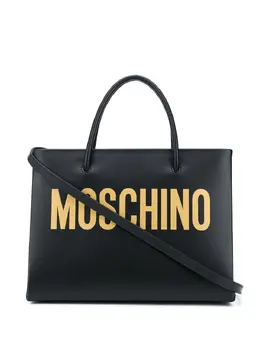 Moschino: Сумка-шоппер с принтом 