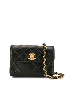 CHANEL Pre-Owned: Чёрная сумка через плечо 