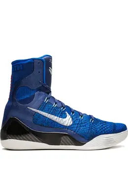 Nike: Голубые кроссовки Kobe 9 Elite