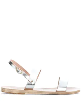 Ancient Greek Sandals: Серебристые сандалии  Clio