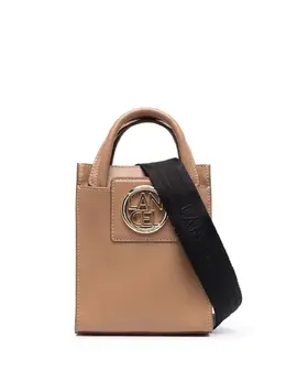 Lancel: Коричневая сумка-шоппер 