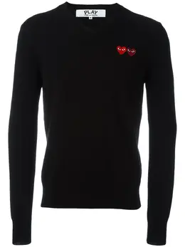 Comme Des Garçons Play: Свитер  Double Heart из шерсти