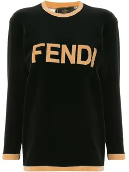 Fendi Pre-Owned: Чёрный свитер