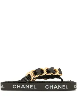 Chanel Pre-Owned: Чёрные сандалии