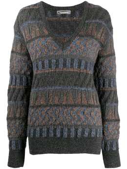 Issey Miyake Pre-Owned: Жаккардовый свитер 